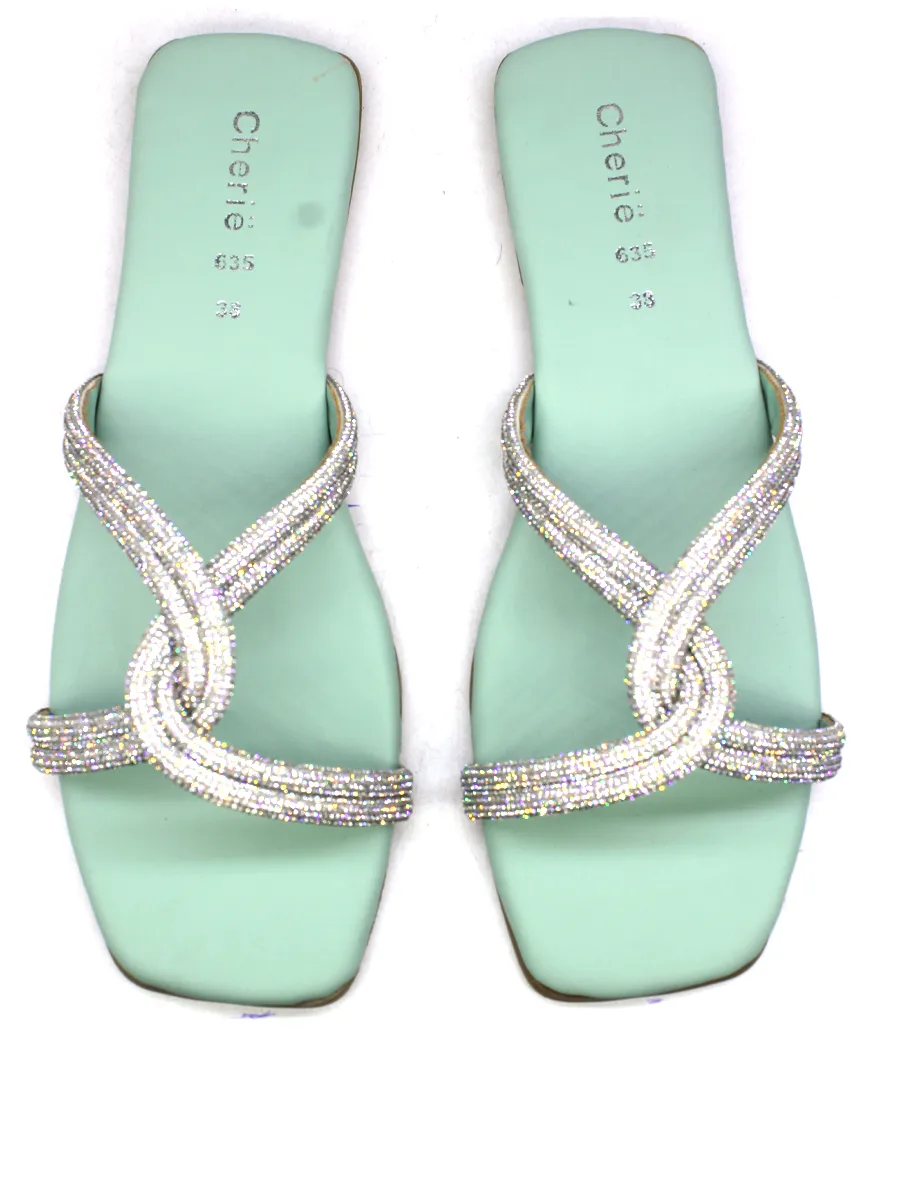 Aqua Green Casual Slipper