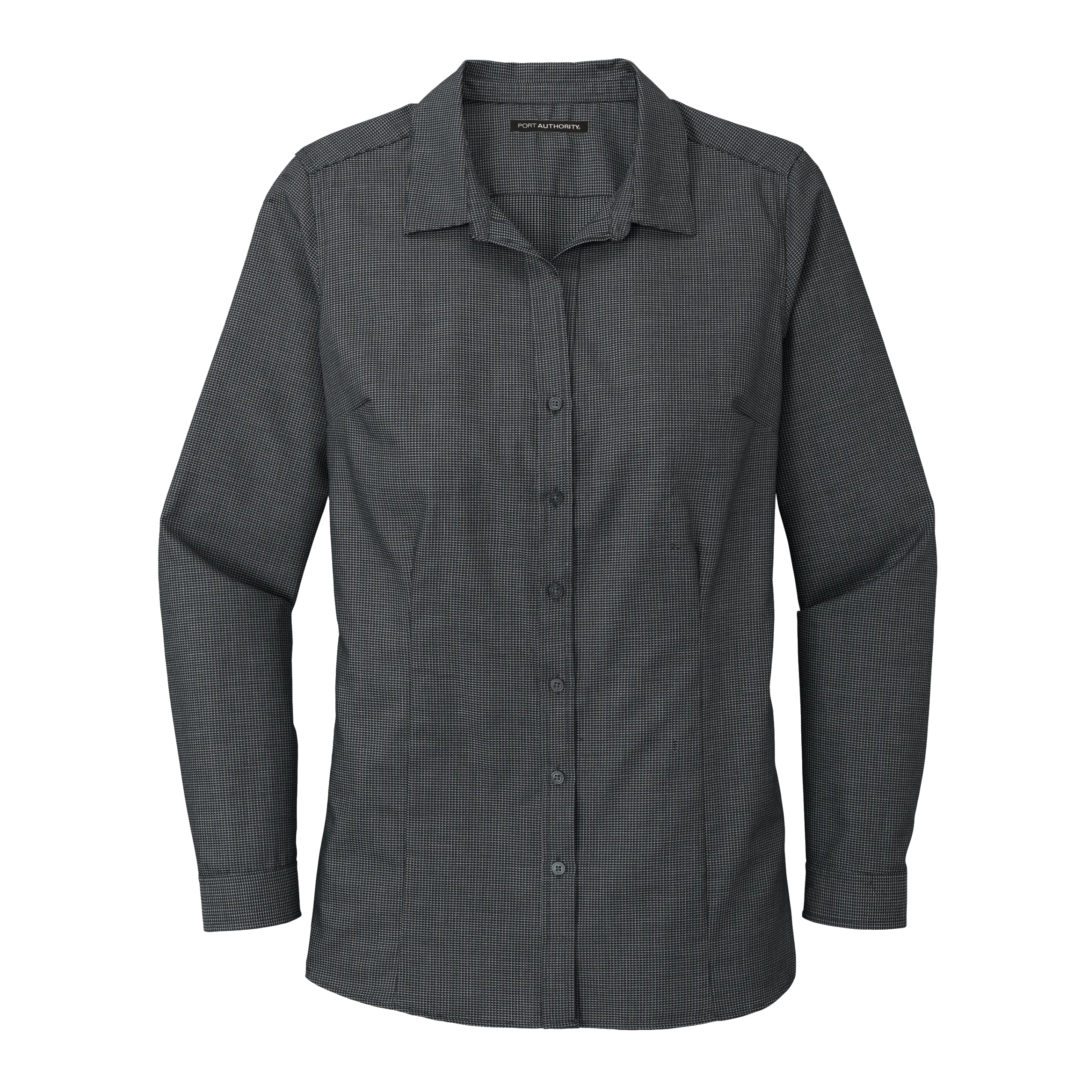 B2011W Ladies Pincheck Easy Care Shirt