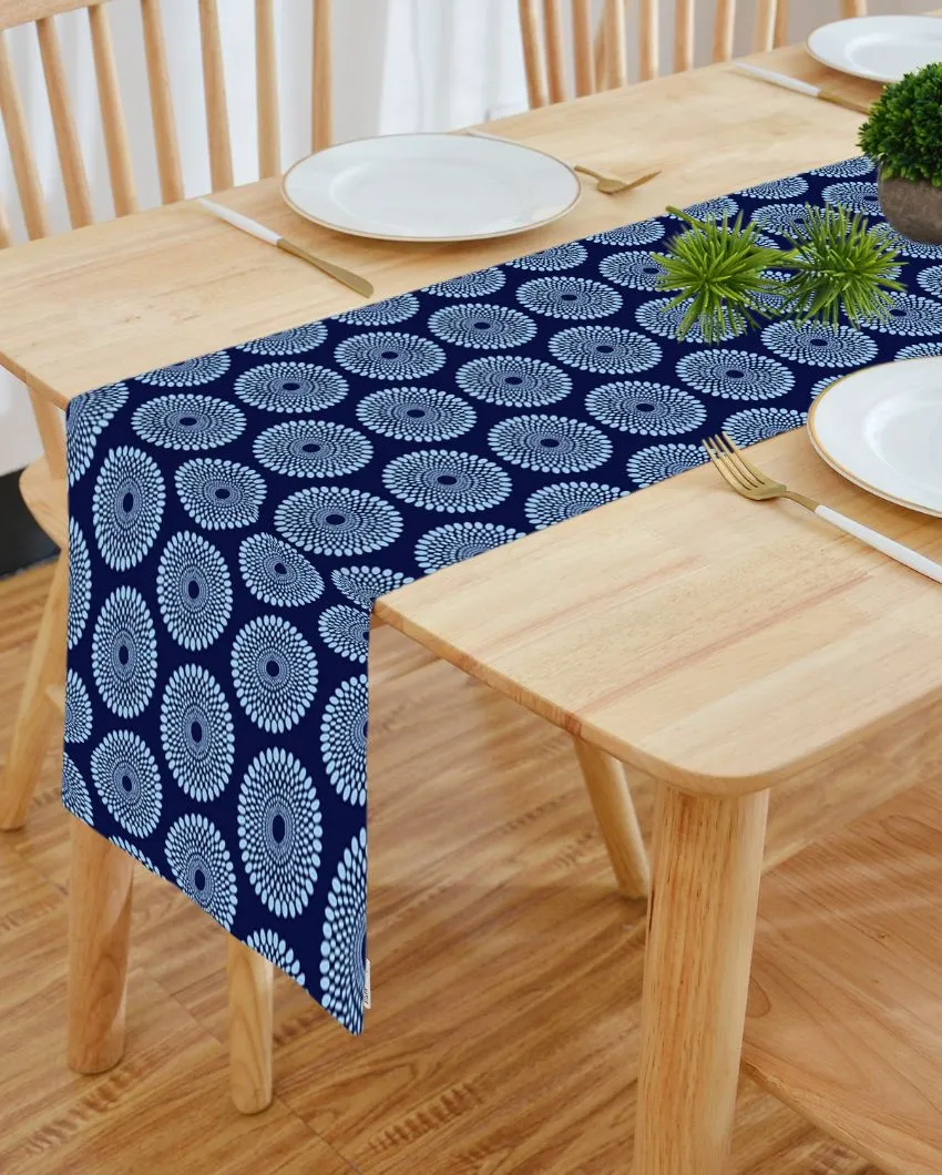 Blue Polyester Table Runner