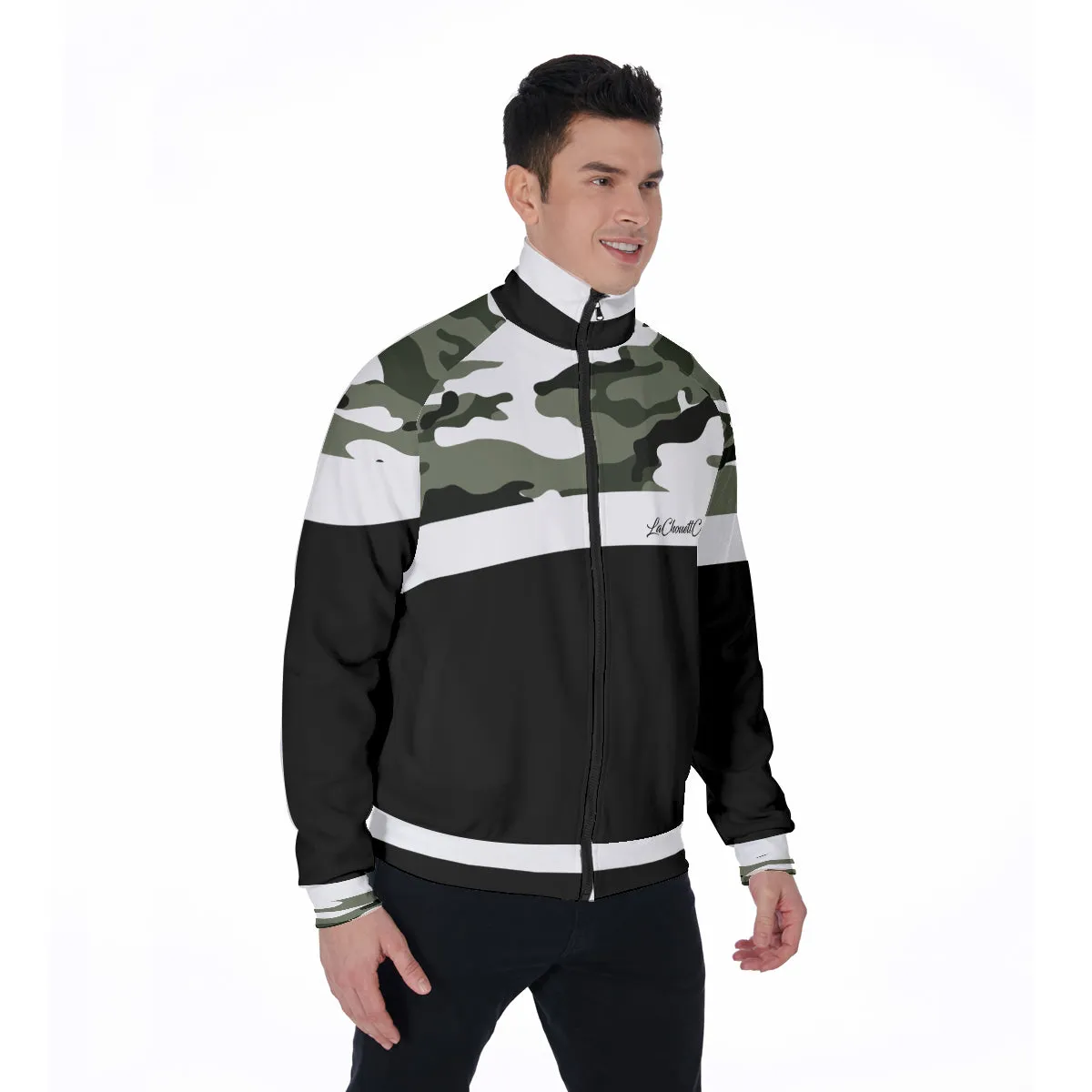 CAMOUFLAGE BLACC Stand Collar Jacket