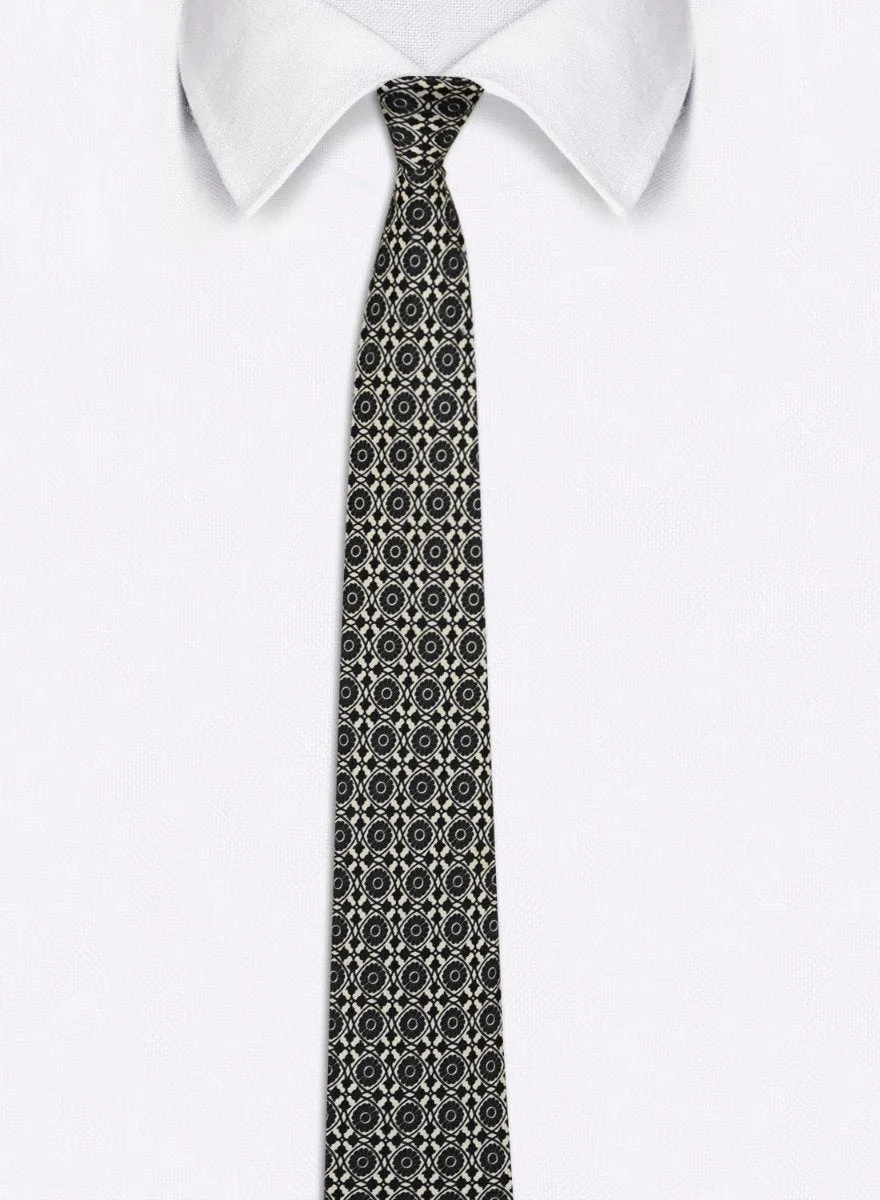 Chokore Black and White Silk Tie - Indian At Heart range