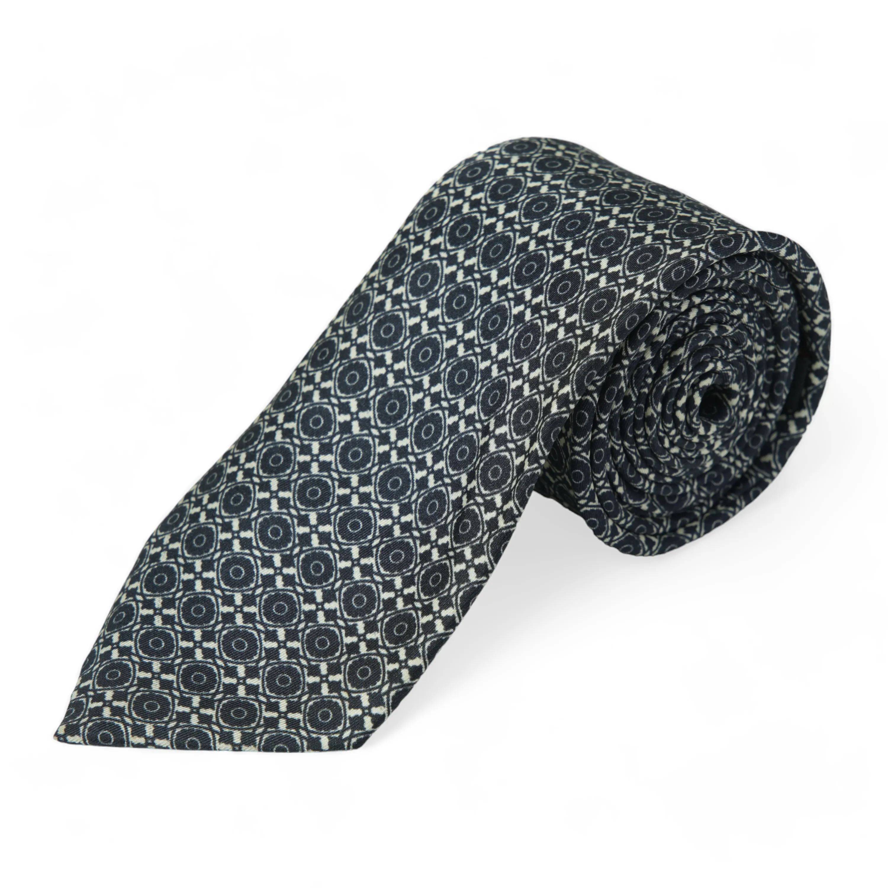 Chokore Black and White Silk Tie - Indian At Heart range