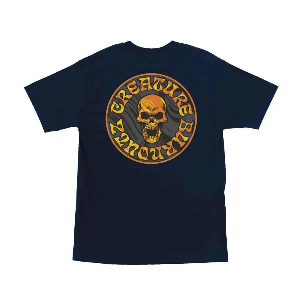 Creature Burnoutz Patch S/S Tee - Navy