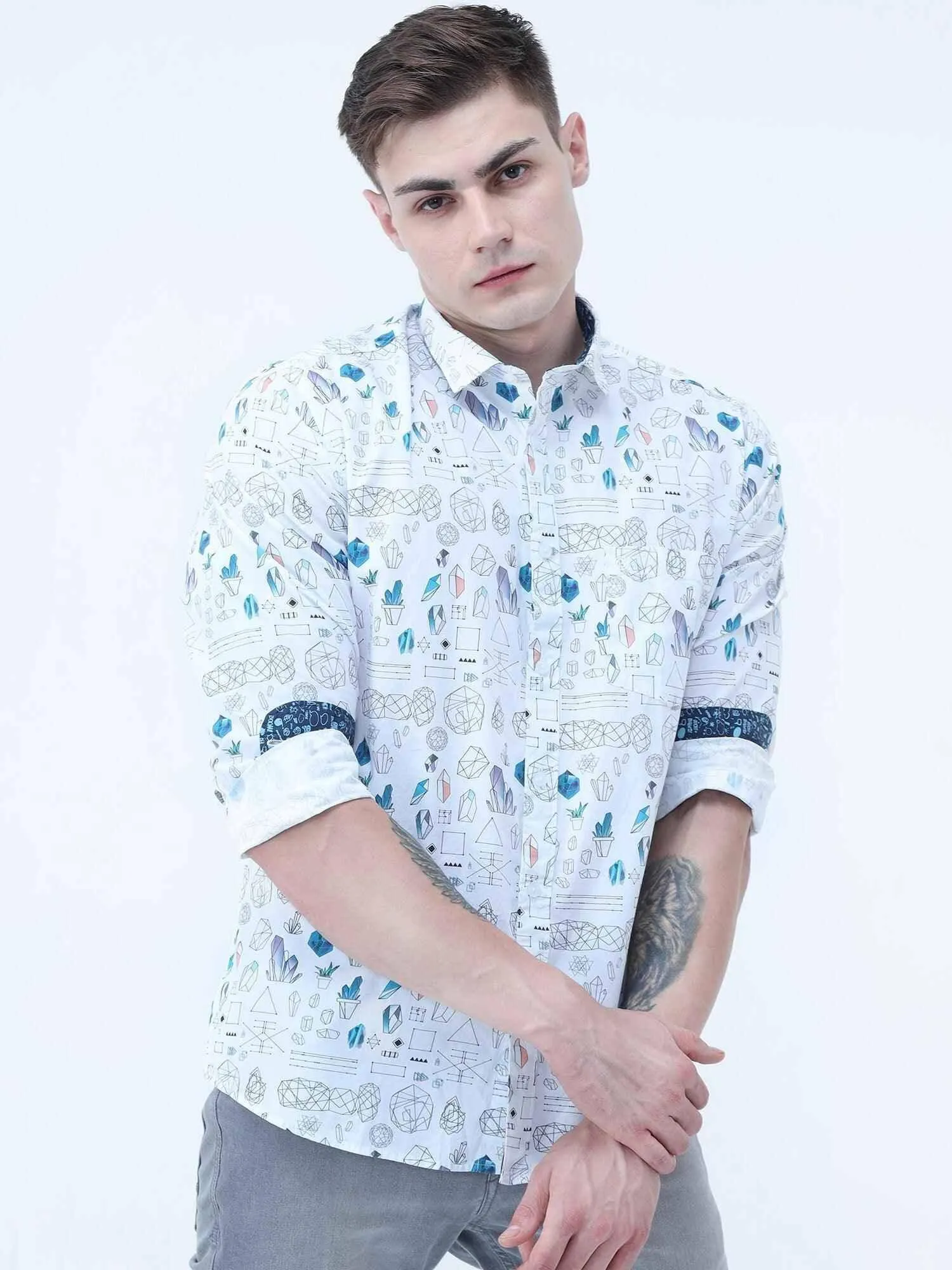 Doodle Men's Printed Casual Shirt