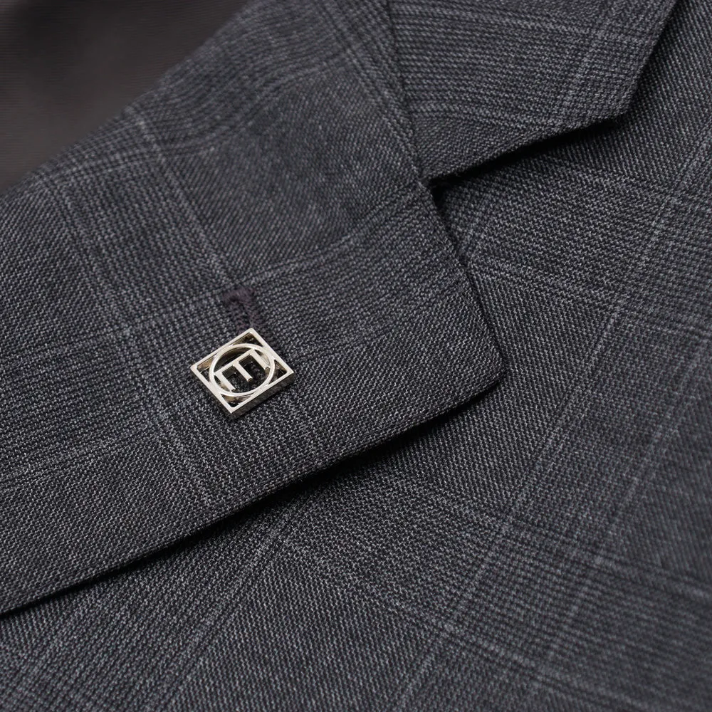 Eidos Gray Subtle Check Wool Suit