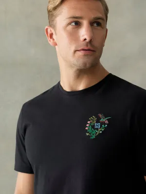 Embroidered Dragonfly Organic Graphic T-Shirt