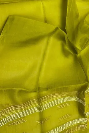 Get the Best Green Bhagalpur Tussar Silk Dupatta - Shop Now!