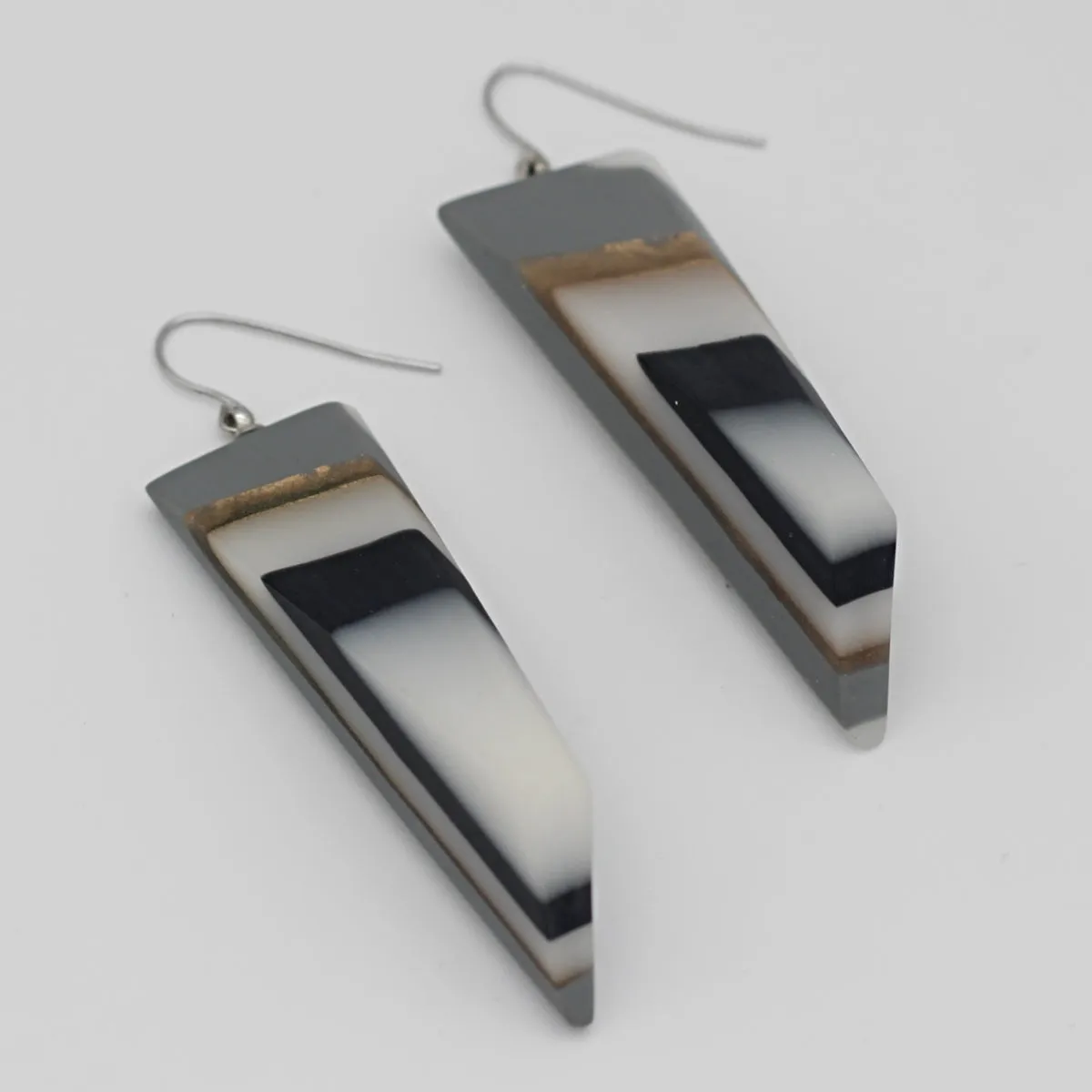 Granite Geometric Statement Earrings