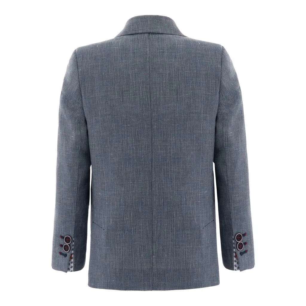 Gray Peak Lapel Blazer