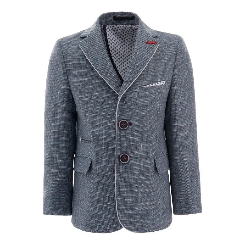 Gray Peak Lapel Blazer