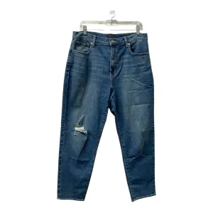 Jeans Straight By Lucky Brand In Blue Denim, Size:12