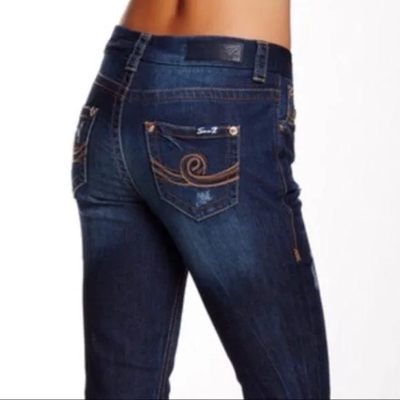 Maryse Distressed Bootcut Jeans