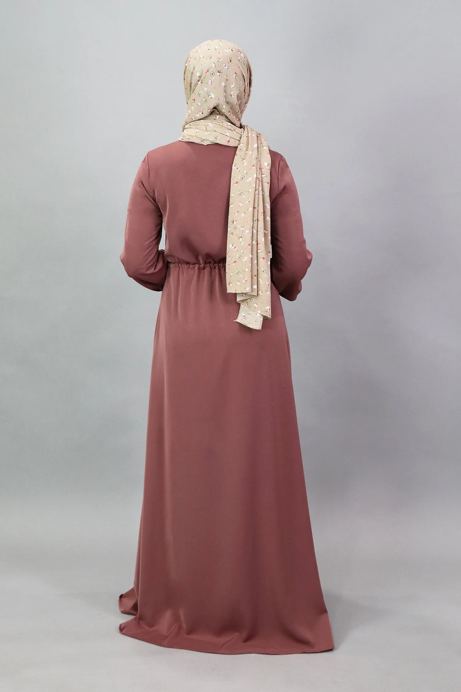 Mauve Deluxe Soft Button Dress