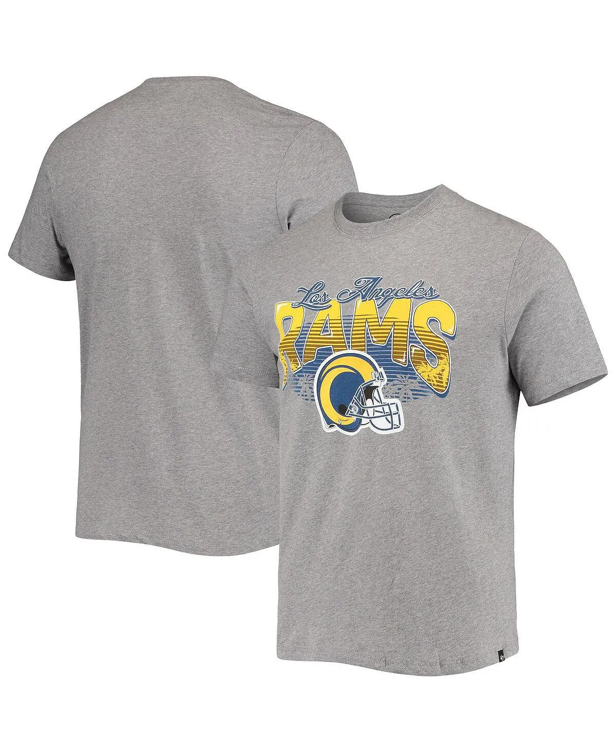 Men's Los Angeles Rams Super Rival Team Gray Melange '47 Brand T-Shirt Multi