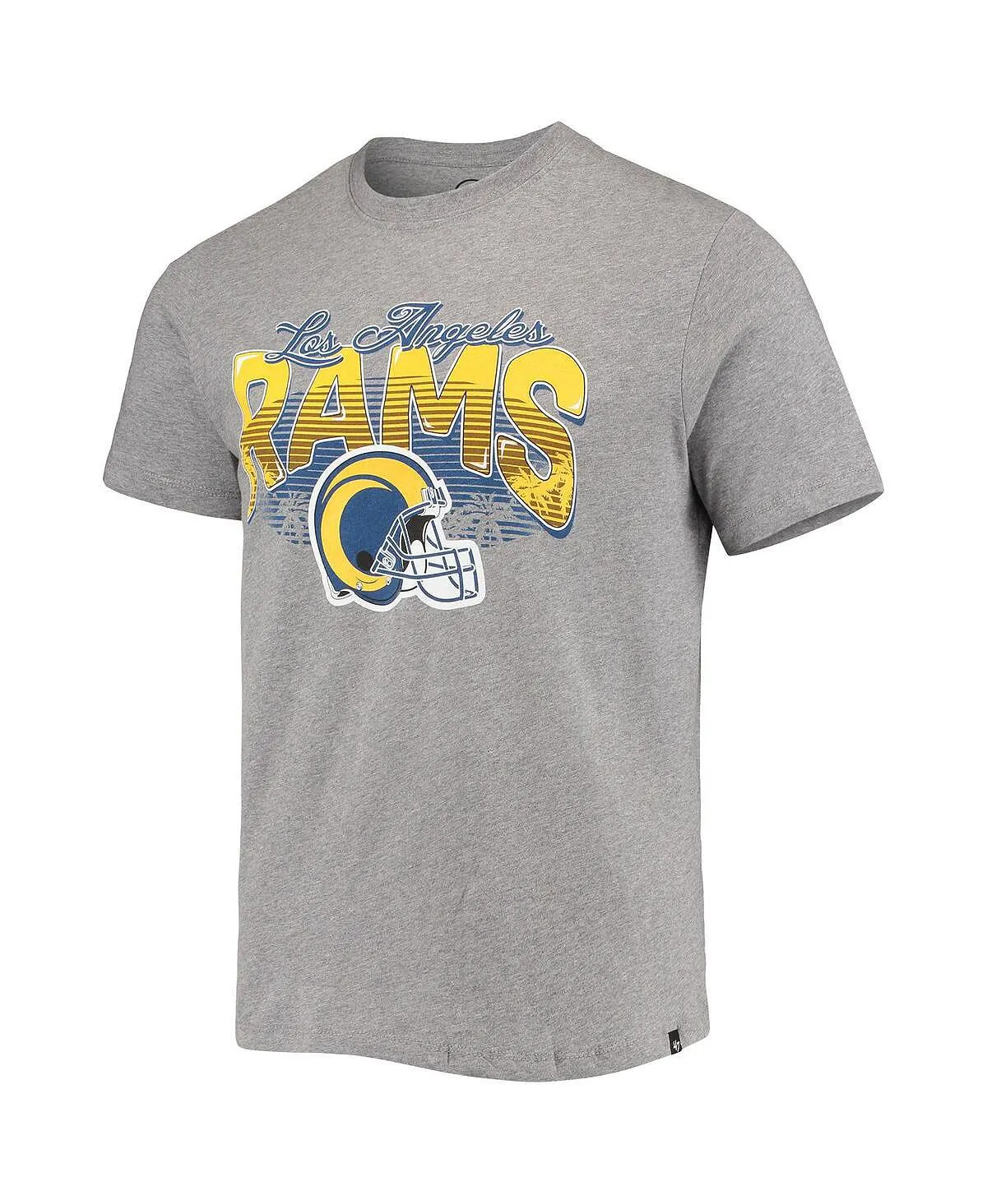 Men's Los Angeles Rams Super Rival Team Gray Melange '47 Brand T-Shirt Multi