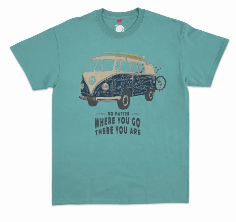 Mens New Zealand T Shirt - Kombi Van