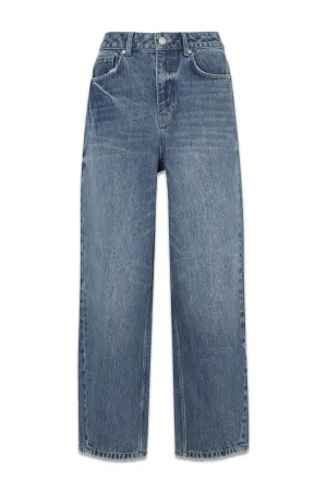 Mid Indigo Easy Barrel Jeans