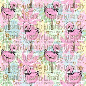 Pink Flamingos Fabric