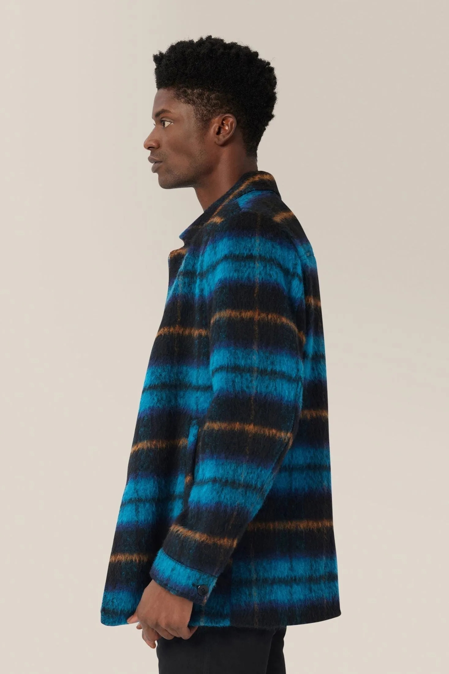 Plaid Wool Coat | Recycled Polyester