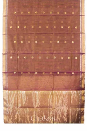 Plum Chanderi Silk Cotton Saree