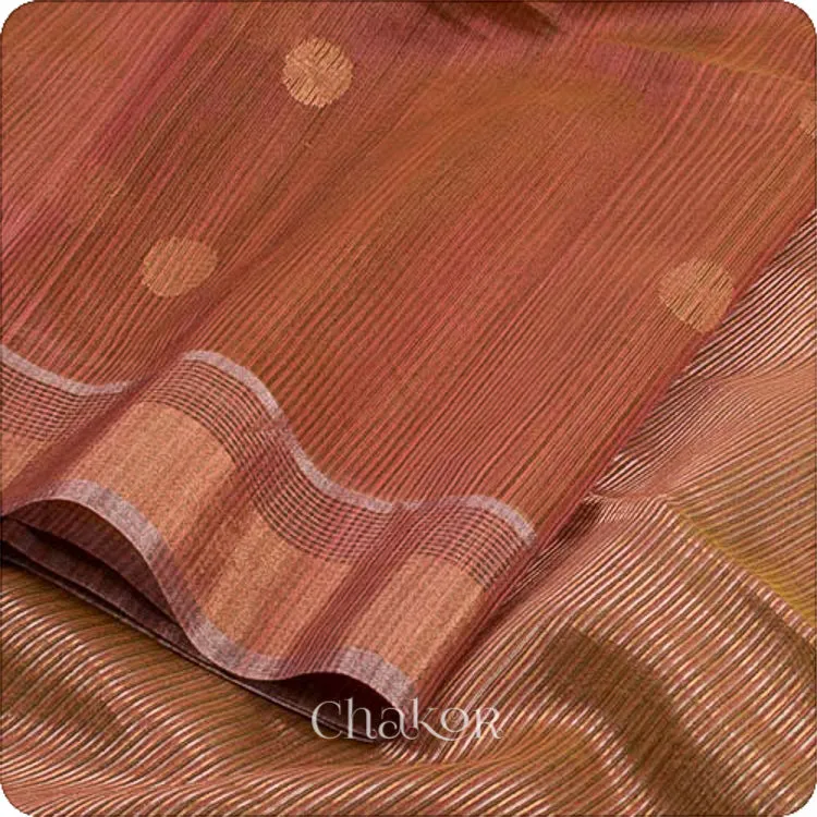 Plum Chanderi Silk Cotton Saree