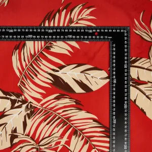 Polyester Foliage Pattern Chiffon Fabric