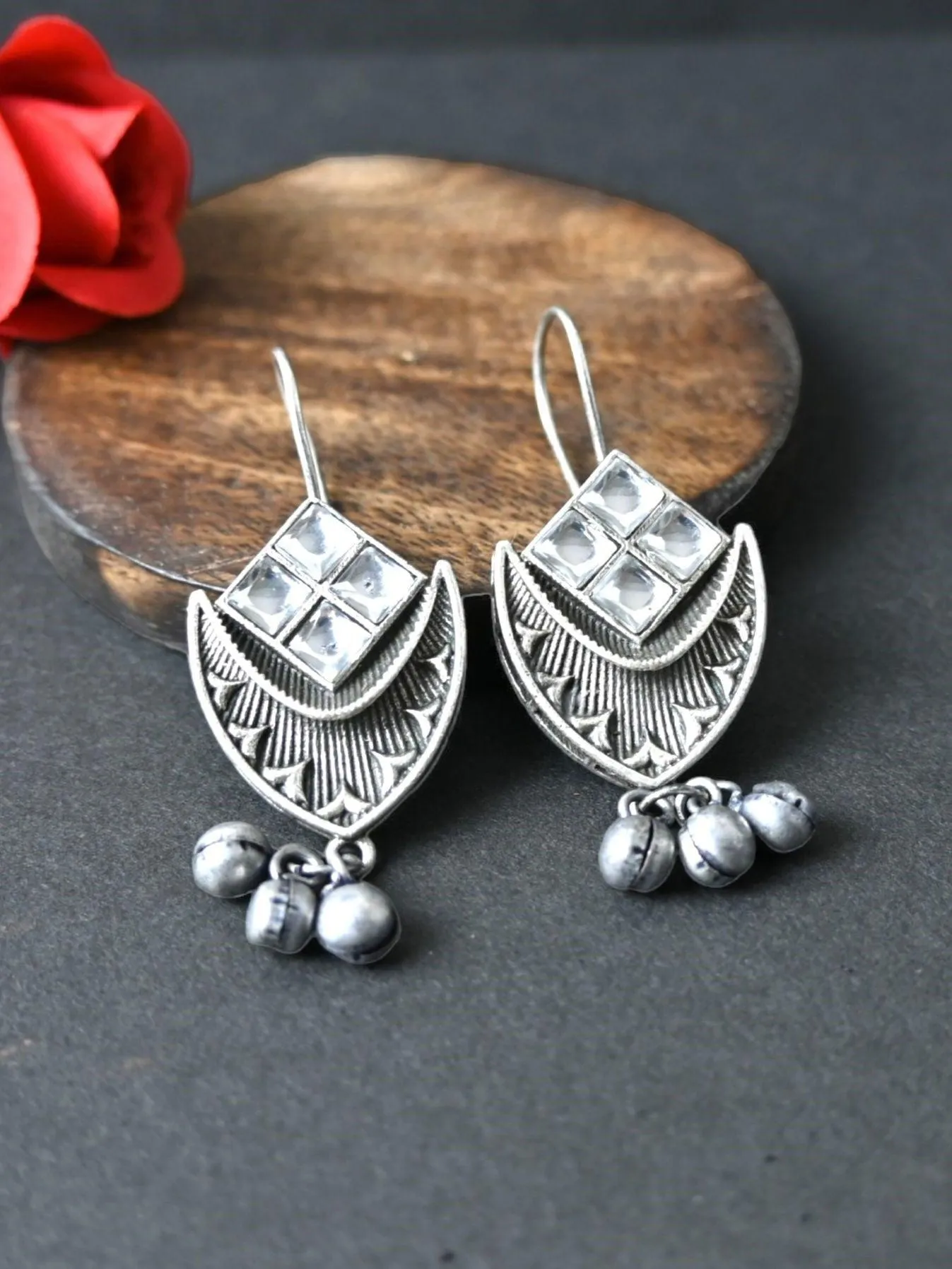 Silver Plated Premium Quality Hook Earrings for Casual Wear | Sarichka