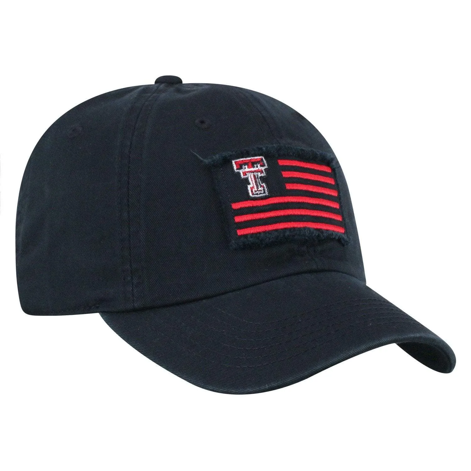 Texas Tech Red Raiders TOW Black "Flag 4" Crew Adj. Relax Hat Cap