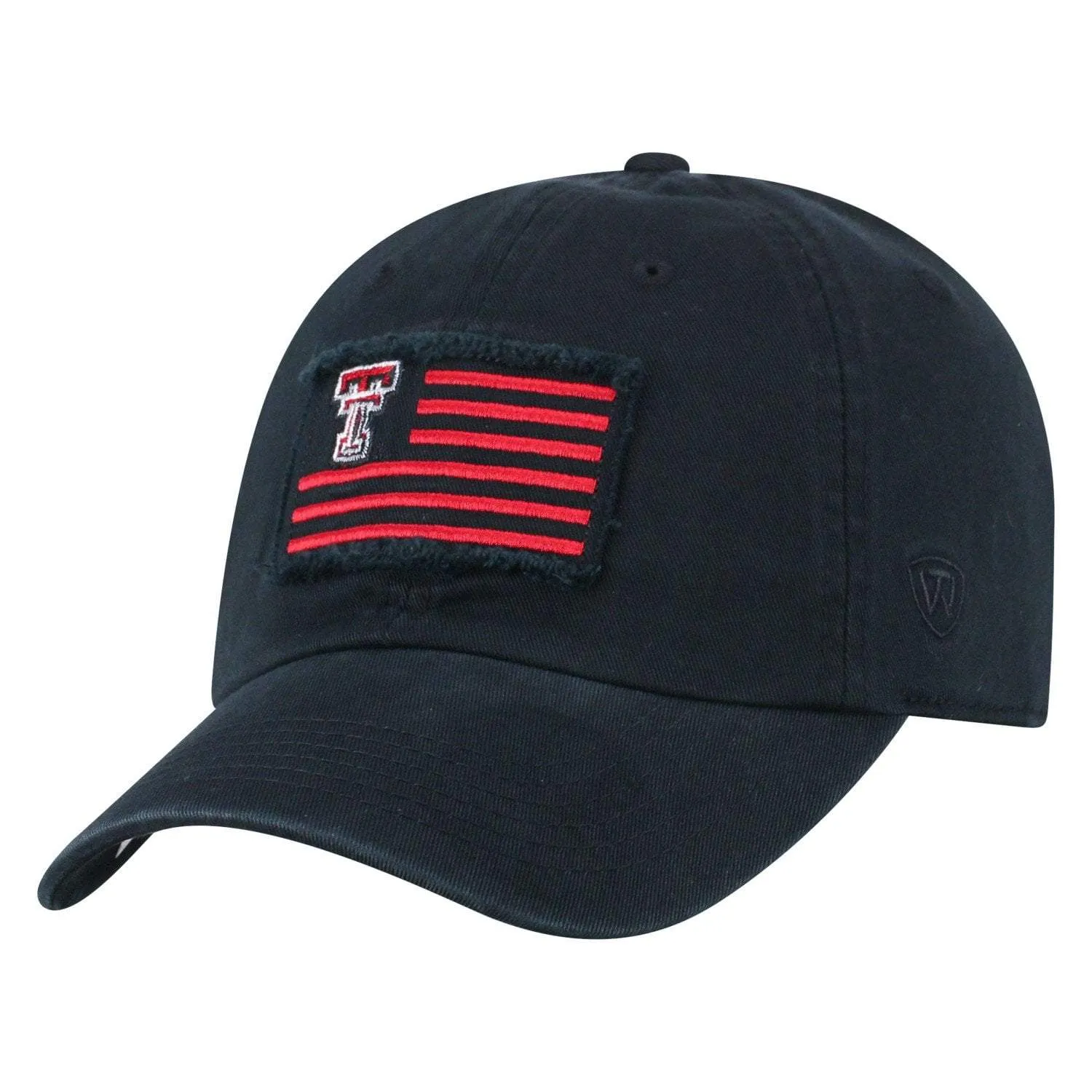 Texas Tech Red Raiders TOW Black "Flag 4" Crew Adj. Relax Hat Cap