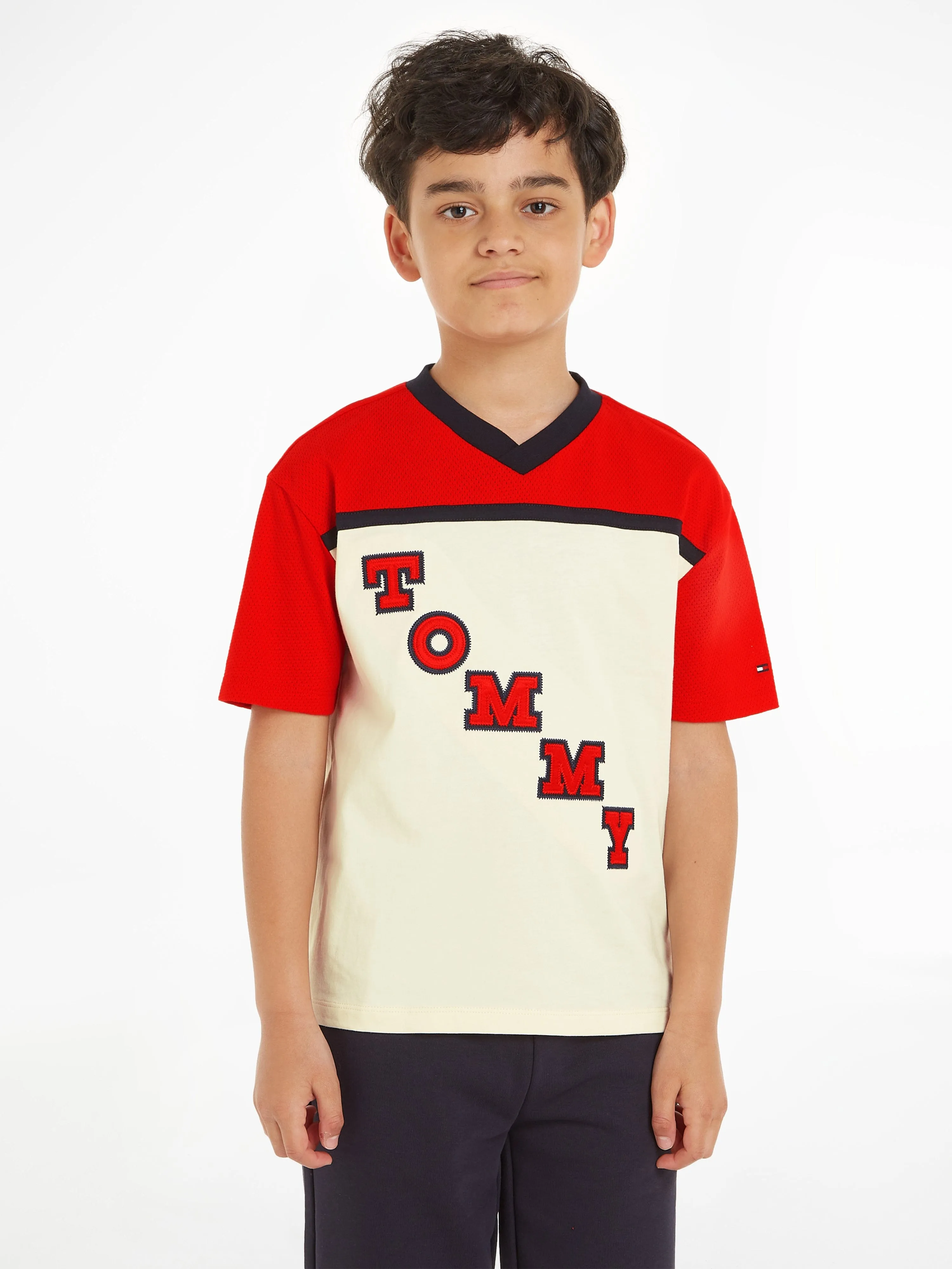 Tommy Hilfiger Boys Varsity T-Shirt in Red