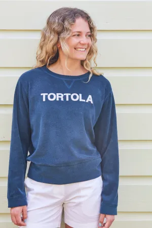 Tortola Applique Ultimate Beach Sweatshirt - Midnight Navy