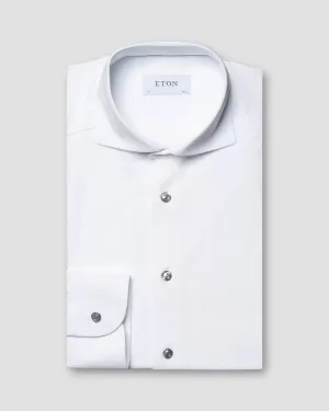 White 4-Way Stretch Contemporary Fit Shirt - ETON