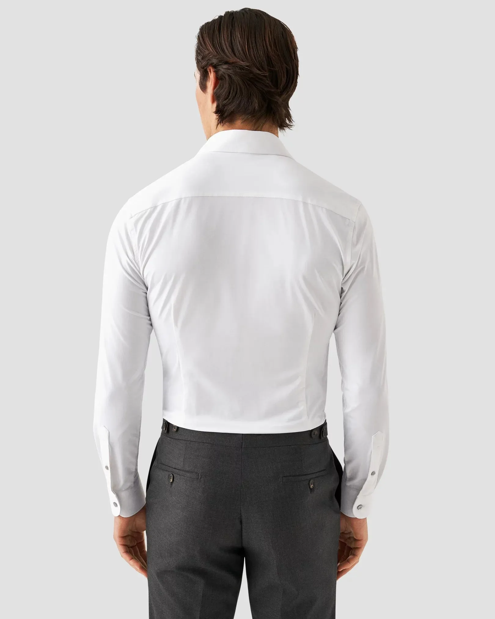 White 4-Way Stretch Contemporary Fit Shirt - ETON