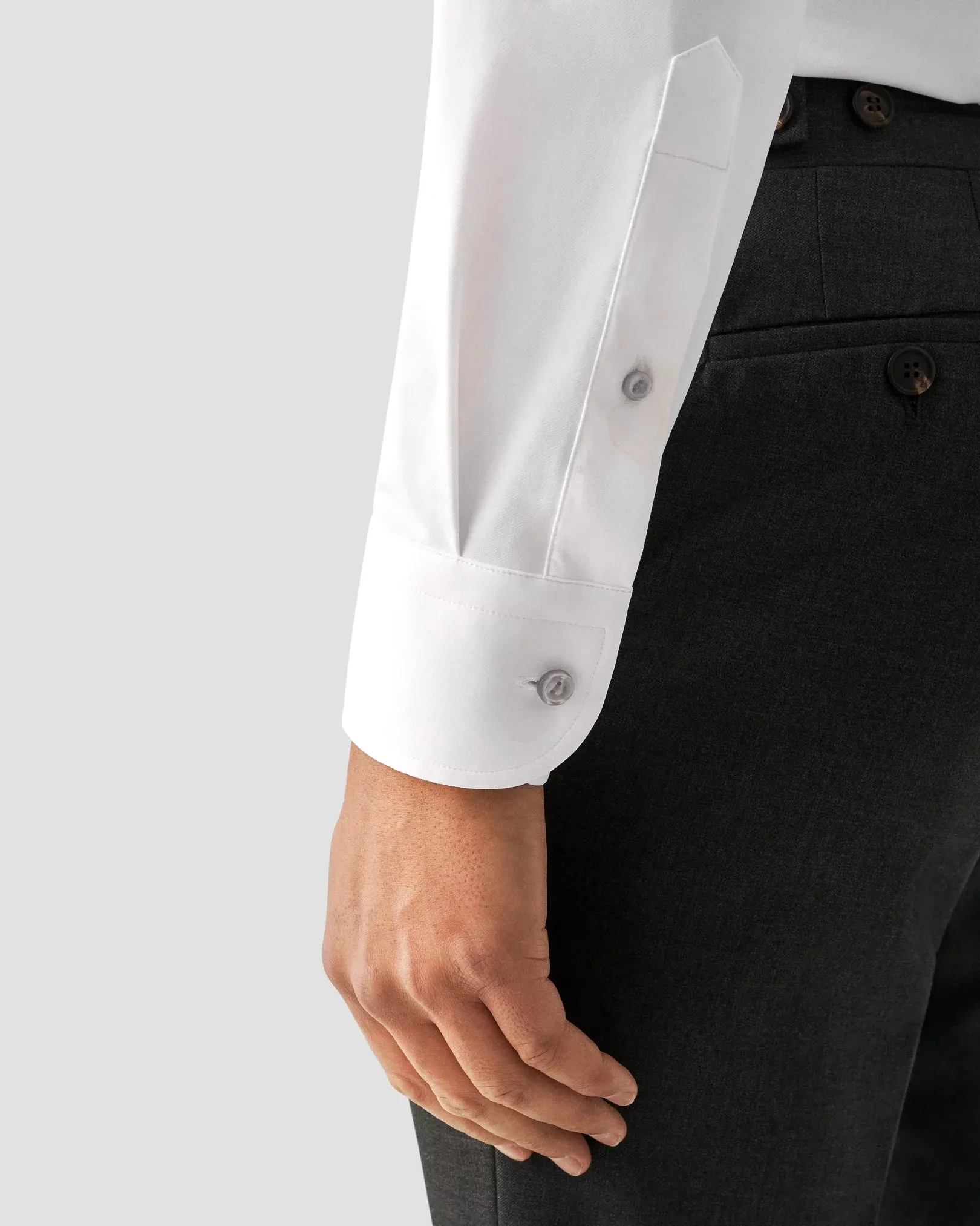 White 4-Way Stretch Contemporary Fit Shirt - ETON