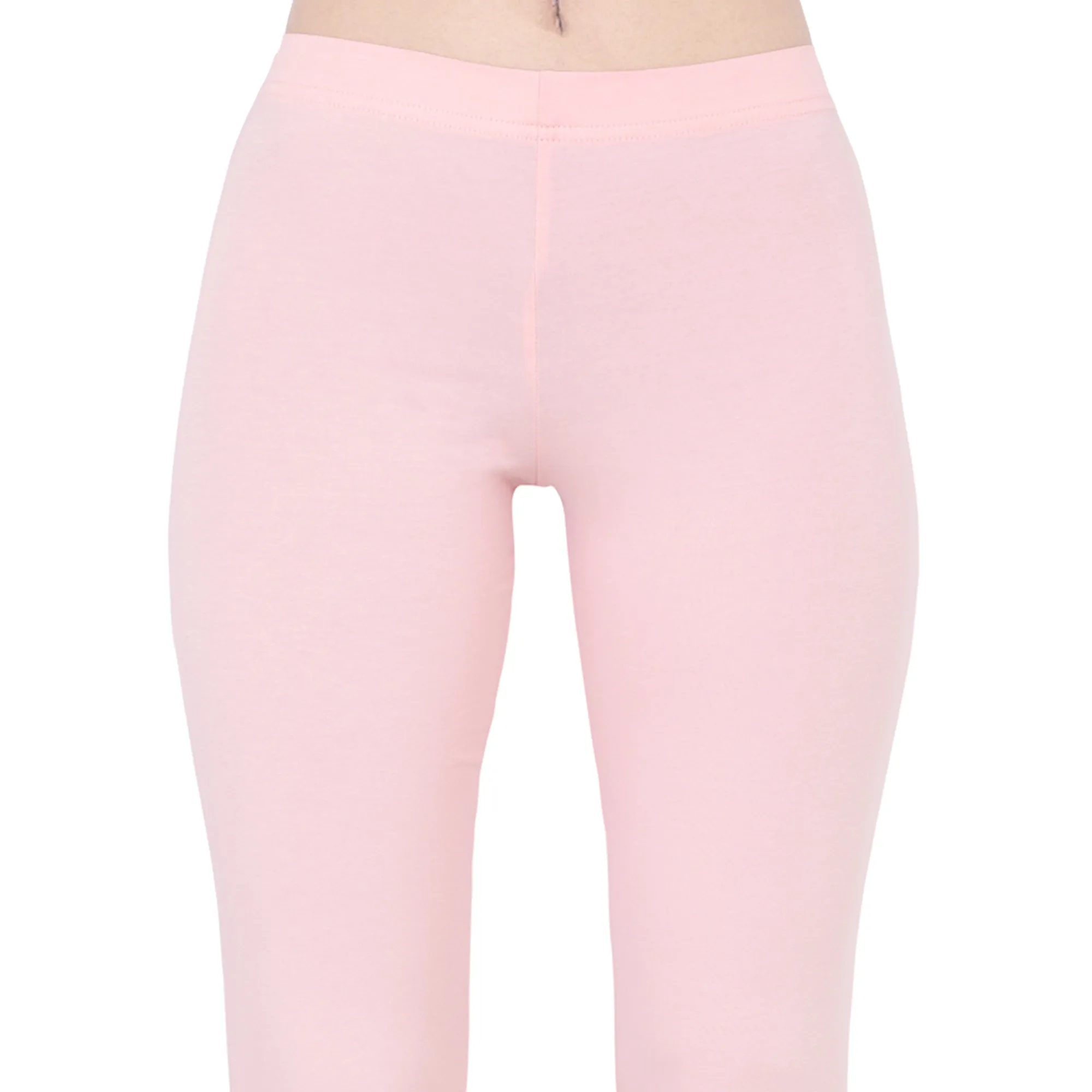 Women Dusty Pink Breathable Long Length Legging