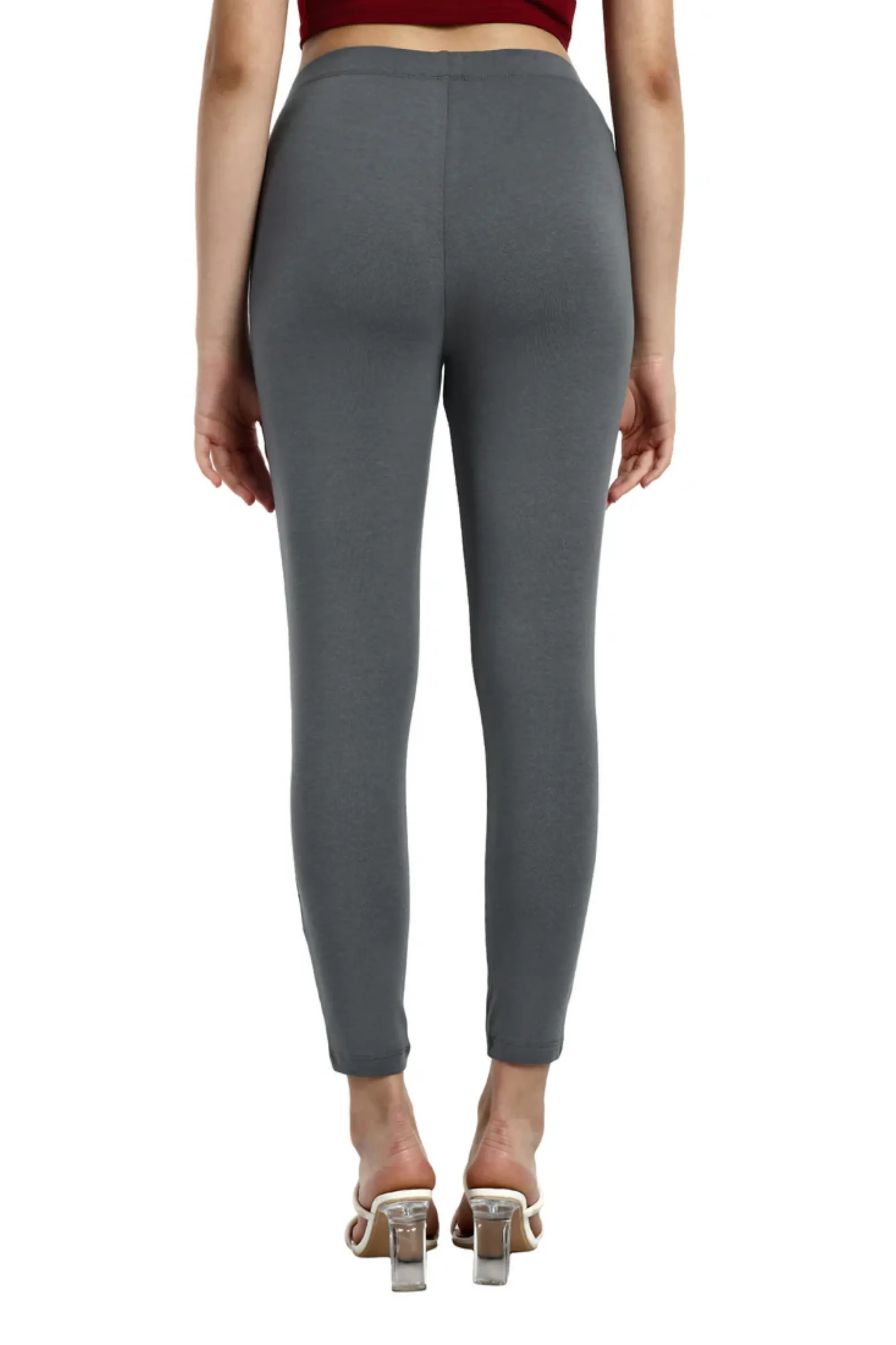 Women Fossil Grey Ankle Length Legging