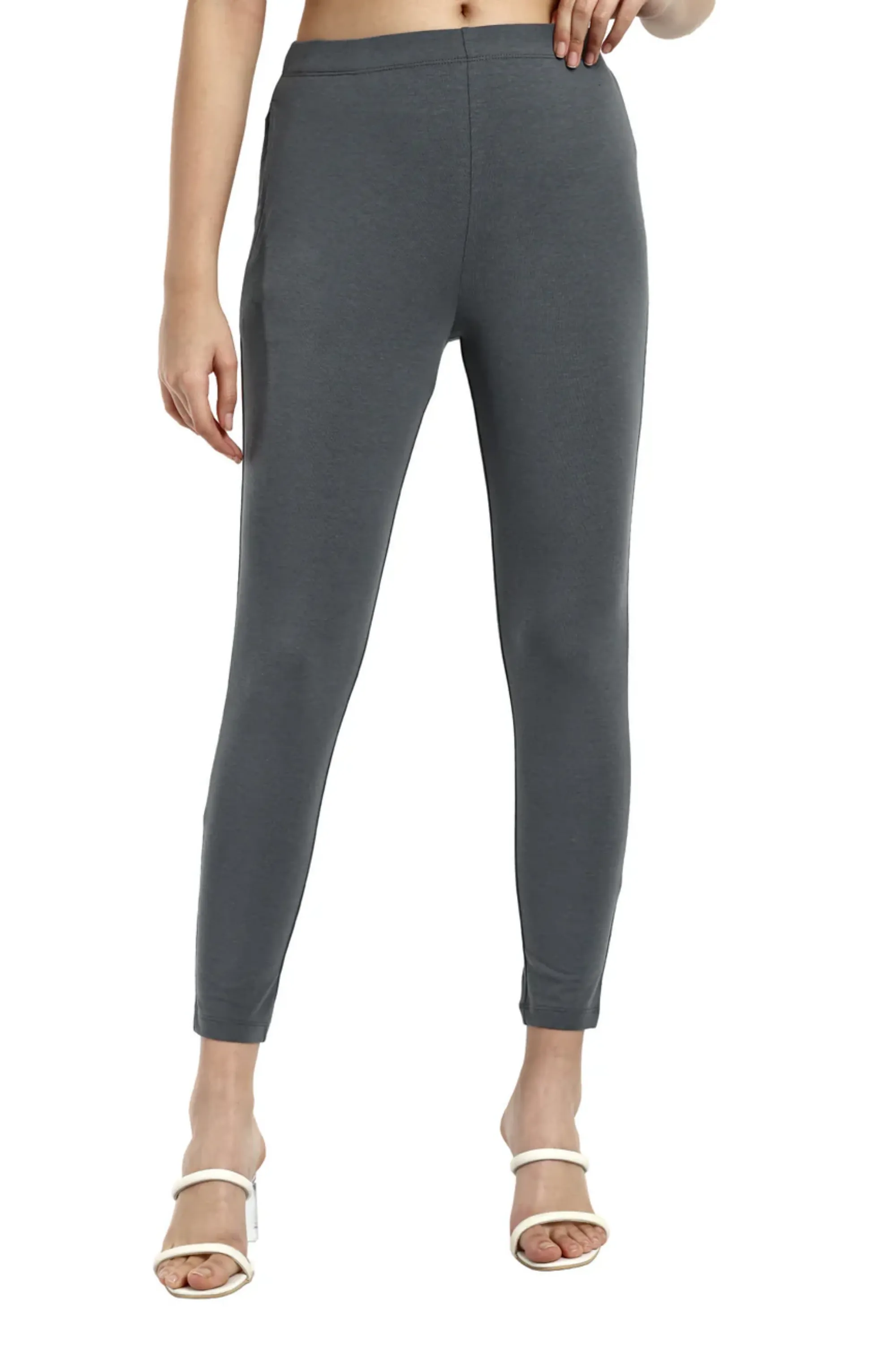 Women Fossil Grey Ankle Length Legging