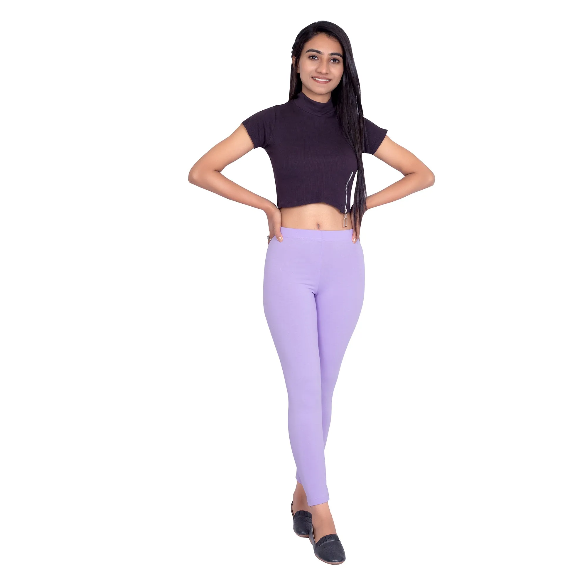 Women Lilac Ankle Length Legging