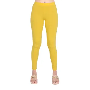 Women Mustard Breathable Long Length Legging