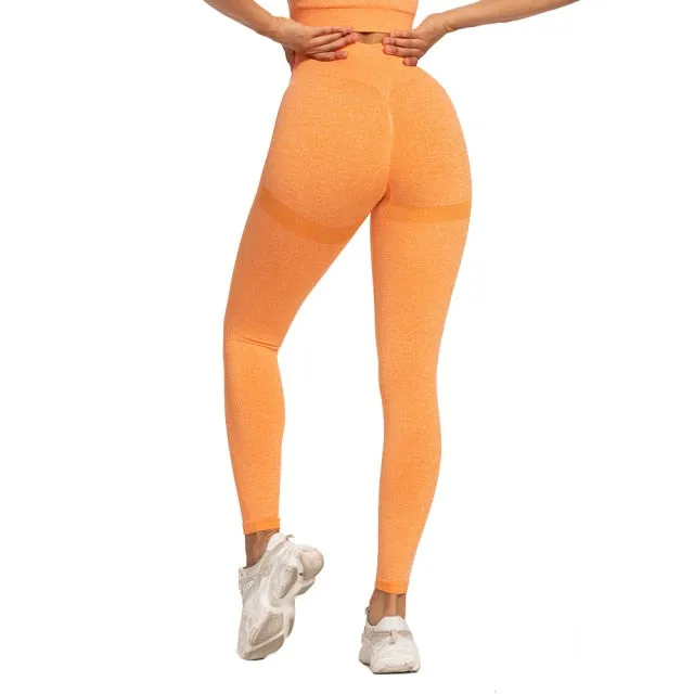 Womens High Waist Seamless Push Up Sport Fitness Running Yoga Leggings