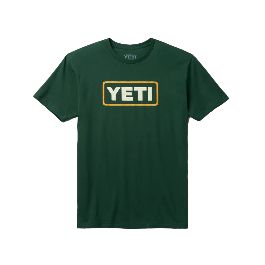 Yeti Men's Premium Badge Short Sleeve Green T-shirt