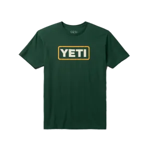 Yeti Men's Premium Badge Short Sleeve Green T-shirt