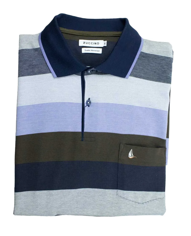 Zuccino Italy Double Mercerised Navy Golfer